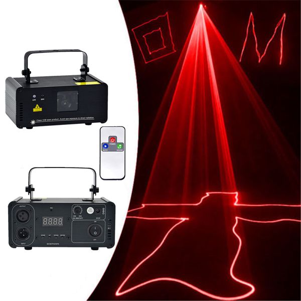 Mini proyector de sonido remoto rojo DMX 512, equipo de escenario, luz DJ KTV Show, iluminación láser de vacaciones DM-R100