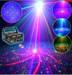 SUNY Remote 5 Lens 80 Patronen RGRB Laser Blue Led Stage Lighting DJ Toon lichtgroen rood blauw Home Professional Light Xmas1090043