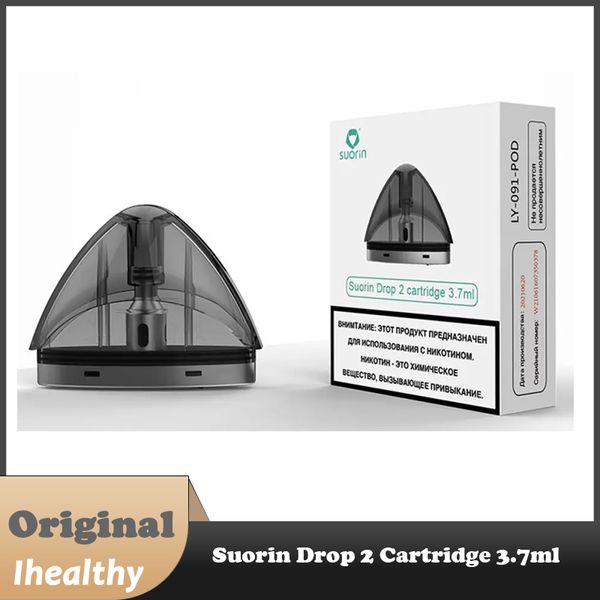 Cartouche Suorin Drop 2 Pod Capacité de 3,7 ml Compatible avec le kit Suorin-Drop 2 Conception unique des voies respiratoires pour une meilleure