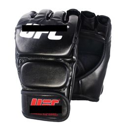 Suotf Black Fighting MMA Boxing Guantes de cuero deportivo Tigre Muay Thai Fight Box Guantes MMA Boxing Glove Boxing Glove Pads MMA T191272J