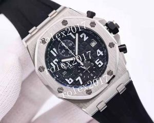 Super 18 Styles Luxury Factory Men Watch 26470 26238 Best Version 42 mm VK CRONOGRO Workin Relojes de goma de acero inoxidable Relojes mecánicos de pulsera para hombres