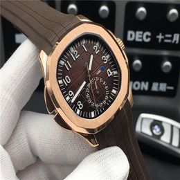 Super 57 montre DE luxe mouvement de montre automatique 316L boîtier en acier fin diamètre 40 mm épaisseur 12 mm étanche 50 m bracelet en caoutchouc 210 m