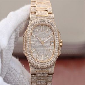 Super 5719 Montre de Luxe 324 SC Mouvement mécanique Automatique montre 40 mm Super Luminal Yellow Gold Diamond Watch Reloj de Lujo 273Z