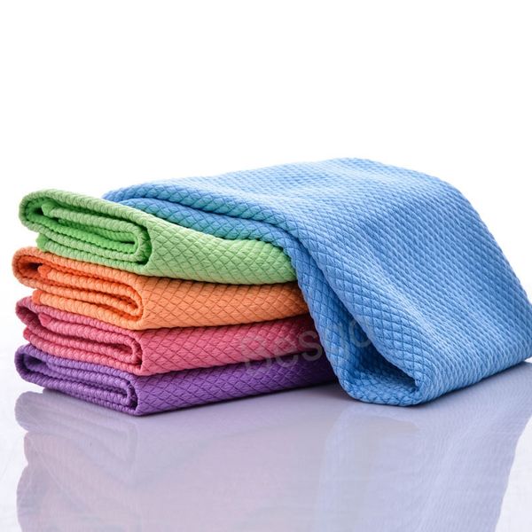 Chiffon de lavage de voiture super absorbant Chiffons de nettoyage automobile en microfibre Vaisselle de cuisine Chiffon de nettoyage Fournitures de nettoyage pour la maison BH6363 TYJ