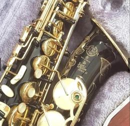 Super Action 80 série II noir or Alto Eb Tune Saxophone 802 modèle E saxophone plat avec étui à anches embout professionnel 7572949