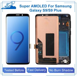 Super AMOLED pour Samsung Galaxy S9 S9 Plus Pantalla LCD Touch Screen Affichage Digitize Assemblage Cadre de remplacement sans ombre de brûlure