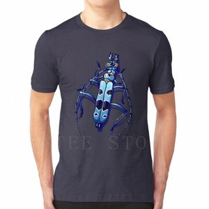 Super Beetle T Shirt Hommes Cott 6Xl Rosalia Lgicorn Beetle Bleu Noir Brave Six Legged Bug Antennes Spots Camoue Alpes a1d3 #