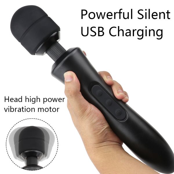 Super Big Body Massager Vibrator Sex Toys pour femmes Clitoris Pussy Stimulator G Spot Adult Puissant AV Vibrators Y191219