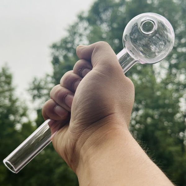 Super grand verre brûleur à mazout conduites d'eau pyrex narguilés barboteur crâne bol épais tuyaux colorés pour fumer bongs