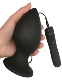 Super Big Size 7 -modus Vibrerende siliconen buttplug grote anale vibrator enorme anale plug unisex erotisch speelgoed seksproducten l xl xxl j194132943