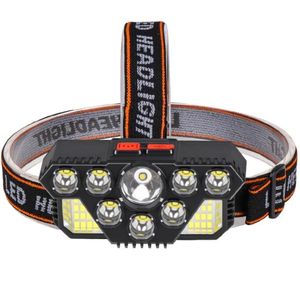 Linterna frontal Super Birght 8 led 20 SMD Batería incorporada Linterna frontal Luces de antorcha frontal recargables 4 modos de iluminación Correr al aire libre Ciclismo Trekking Faro