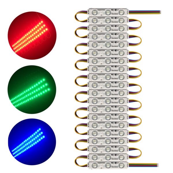 Súper brillante 3 Módulo LED RGB 5050 SMD led Impermeable Decorativo Escaparate Luz LED para Letrero de letras Letreros publicitarios Aplicación de bricolaje oemled