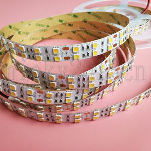 Super Bright 5050 LED Flexibele Strip Light String Tape Dubbele Rij niet Waterdichte Indoor 120Leds / M 22 Lumen 14mm Breedte Kabinet Keuken Celling Lighting