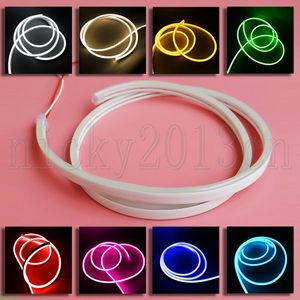 5V 2835 LED Flexibele neon teken riem buis strip licht touw silicegel slank 6 mm * 11 mm ip67 waterdichte 120leds/m buiten voor ktv club voorraam decoreren bord