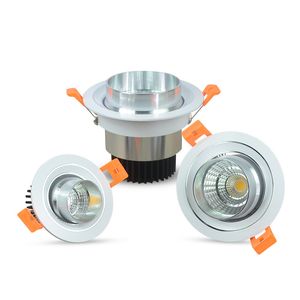 Super Bright 7W / 10W / 15 W Dimbare COB LED Downlights Anti-Dazzle Fixture Inbouwplafond Down Lights Warm / Cool / Natural White