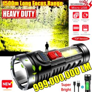 Lampe torche tactique super lumineuse 999000000 LM LED lanterne rechargeable US