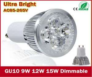 Super Bright 9W 12W 15W E27 MR16 Gu10 LED Bulbes Light 110V 220V DIMMABLE LED Spotlights chauds Blanc LED Downlight6165985