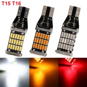 Super lumineux Canbus T15 W16W LED ampoule T16 921 912 906 Led Erroe Free ampoule voiture feu arrière Auto sauvegarde ampoules 4014 SMD