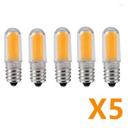 Bombilla LED superbrillante E14, 5W, CA 220V, lámpara para frigorífico, filamento COB para lámpara de araña, reemplaza lámparas halógenas de 40W