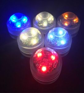 Super heldere drievoudige LED's Tealight onderdompeling LED -licht Waterdichte FWeddingXMasValentine Party Centerpiece Decoration8671034