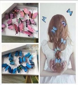 Super cents simulation Butterfly Wedding Headpring Hairpin Hairan Widding Robe Accessories Beach Beach Beach Hair Trim 50pcs7465910