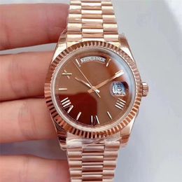 Super Clean 3255 beweging Luxe herenhorloges 41MM automatisch horloge Volledig roestvrijstalen gouden horloge gouden wijzerplaat dames Romeins Super lichtgevend polshorloge Montre de luxe