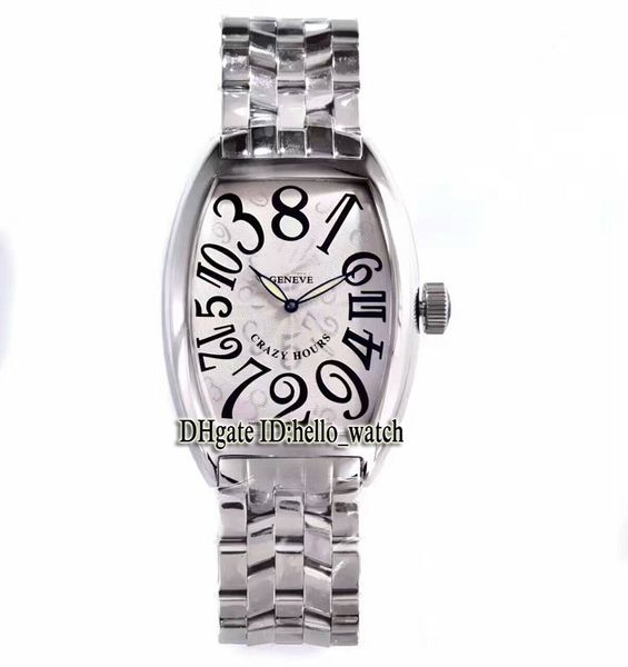 Haute Qualité CRAZY HOURS 8880 CH Cadran Blanc Automatique Hommes Montre Bracelet En Acier Inoxydable Haute Qualité Homme Nouvelle Montre D'affaires