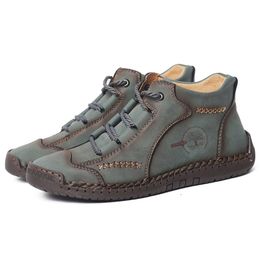 Super confortable Chaussures en cuir Pu Casual Men Mandons en cuir souple hommes chaussures plates respirantes