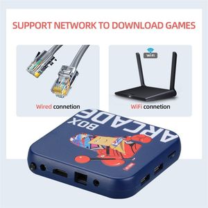 Super Console 4K HDTV Output 64G/128G/256G Mini Portable Arcade Kids Retro Game Emulator Consoles kan 50k games gratis opslaan