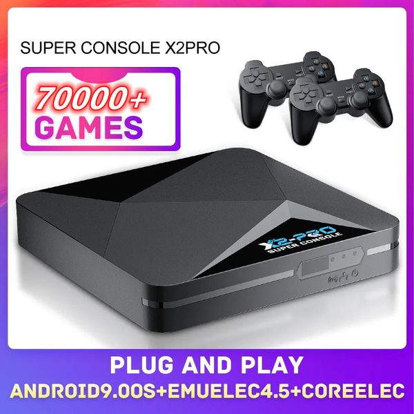 Super Console X2 Pro Built-in 70000+ Jeux vidéo pour PS1/PSP/DC/MAME avec Gamepad Kid Gift Game Box