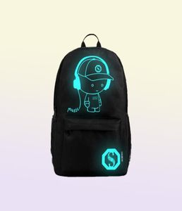 Super cool Luminous Boys and Girls Backpack USB Charges Sacs d'école Anime Fashion Unisexe Backpack Adolescent Men de voyage Bag 2110138559103