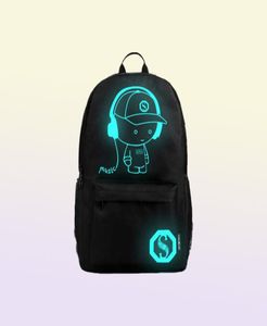 Super cool Luminous Boys and Girls Backpack USB Charging School Bags Anime Fashion Unisex Backpack Teenager Men Travel Bag 2110137194058