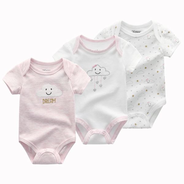 Super coton bébé Body mode nouveau-né corps bébé costumes à manches courtes salopette infantile garçon fille combinaison enfants vêtements 210312