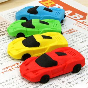 Super mignon 1 pc envoyer aléatoire Kawaii enfants voiture de sport crayon gommes gomme en caoutchouc pour enfants école fournitures de bureau enfants cadeau