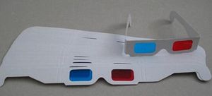 Livraison gratuite super mignon 4000 pcs/lot lunettes 3d en papier, lunettes 3d en papier blanc