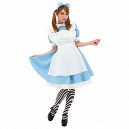 Super mignon Alice In Wderland Cosplay Costume Lolita Dr Maid Apr Fantasia Carnival Halen pour les femmes P2Cu #
