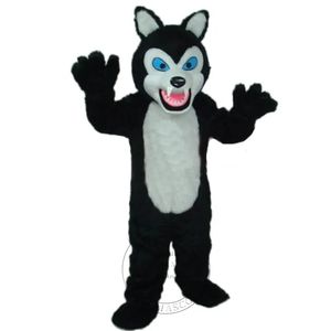 Superleuke zwarte wolf mascottekostuum Carnaval-prestatiekleding Op maat gemaakt fancy kostuum Pluchekostuum