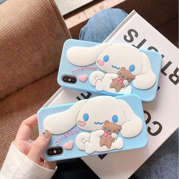 Coque de protection en silicone avec dessin animé Super mignon, étui bonbon avec lanière pour iphone 12 X XR XS MAX 7 8 plus 6S 11 Pro