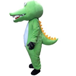 Costume de mascotte d'alligator de Crocodile Super mignon pour adulte, costume fantaisie personnalisé, thème de dessin animé, robe fantaisie, vêtements publicitaires