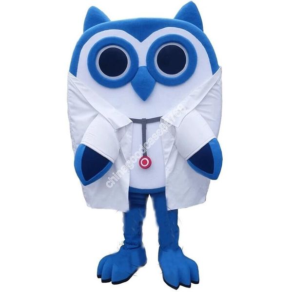 Super lindo Doctor búho mascota disfraz Halloween Navidad vestido de fiesta de lujo personaje de dibujos animados traje carnaval Unisex adultos traje