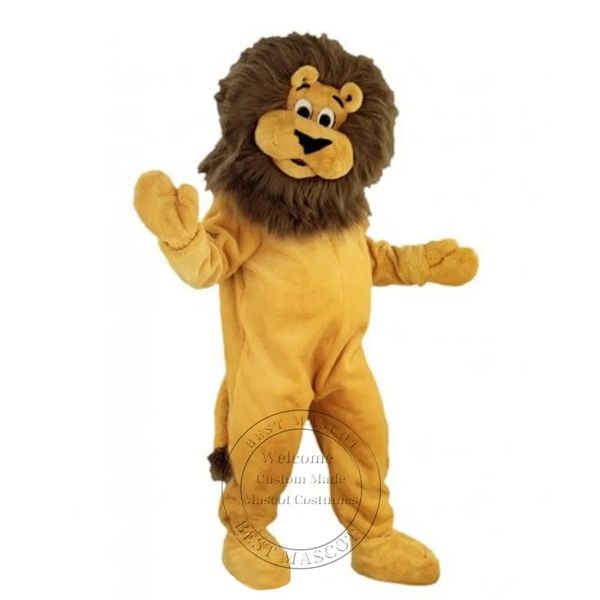 Costume de mascotte de lion musclé amical super mignon vêtements de performance de carnaval costume de fantaisie personnalisé