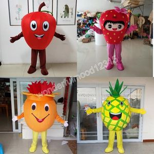 Super mignon fruits et légumes mascotte Costumes carnaval Hallowen cadeaux unisexe publicité extérieure tenue costume vacances célébration dessin animé personnage mascotte costume
