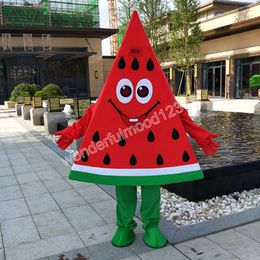 Super schattig fruit watermeloen mascotte kostuums carnaval Hallowen geschenken unisex outdoor advertentie outfit pak vakantie feestviering stripje karakter mascotte pak