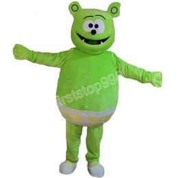 Costume de mascotte d'ours gommeux Super mignon, costume de fête d'anniversaire et de noël, vêtements publicitaires à thème