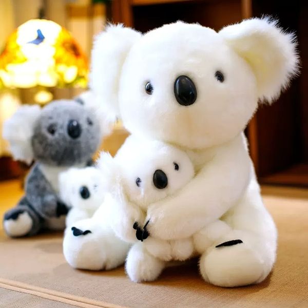 Super mignon haute Simulation Koala ours marionnette bébé accompagner peluche artisanat poupée jouet anniversaire vacances cadeau