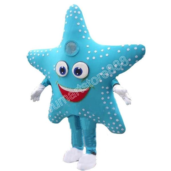 Super Cute Mascot Starfish Sea Star Mascot Disfraces Tema animado Mascota de dibujos animados Personaje Halloween Carnival party Costume