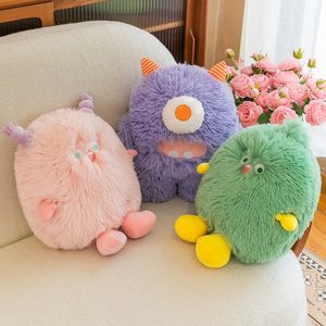 Super schattig nieuwe langharige Little Monster Plush Doll Creative Big Eyed Monster Doll Internet Celebrity Toy Groothandel