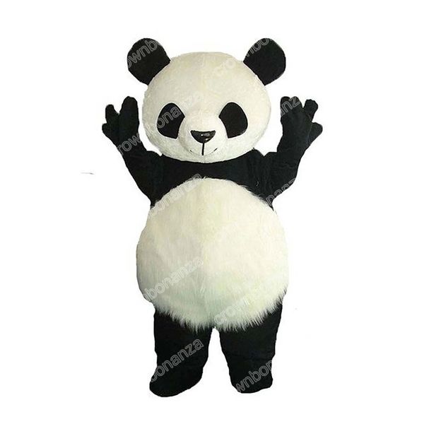 Costumes de mascotte de panda super mignon Halloween personnage de dessin animé tenue costume de Noël tenue de fête en plein air unisexe vêtements publicitaires promotionnels