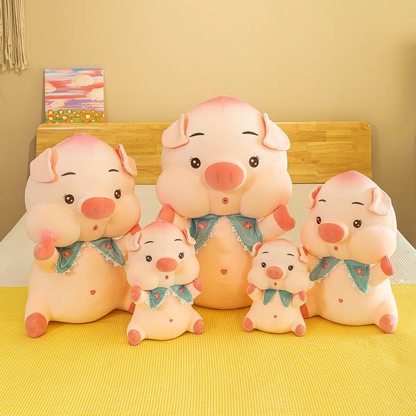 Super lindo cerdo muñeca melocotón cerdos muñeca peluche muñecas almohada niña niños dormitorio decoración