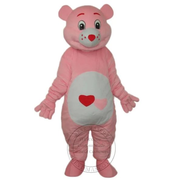 Costume de mascotte ours coeur rouge super mignon thème de dessin animé déguisements vêtements publicitaires